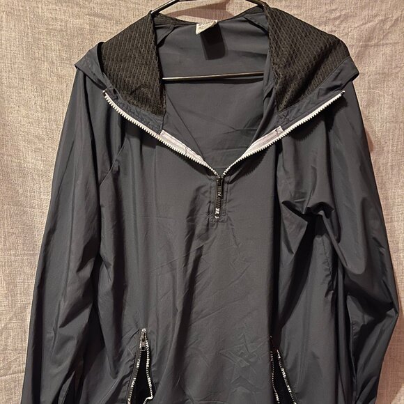 Womens XS/S Victoria's Secret PINK Black Windbreaker / Rain Jacket - Picture 1 of 6